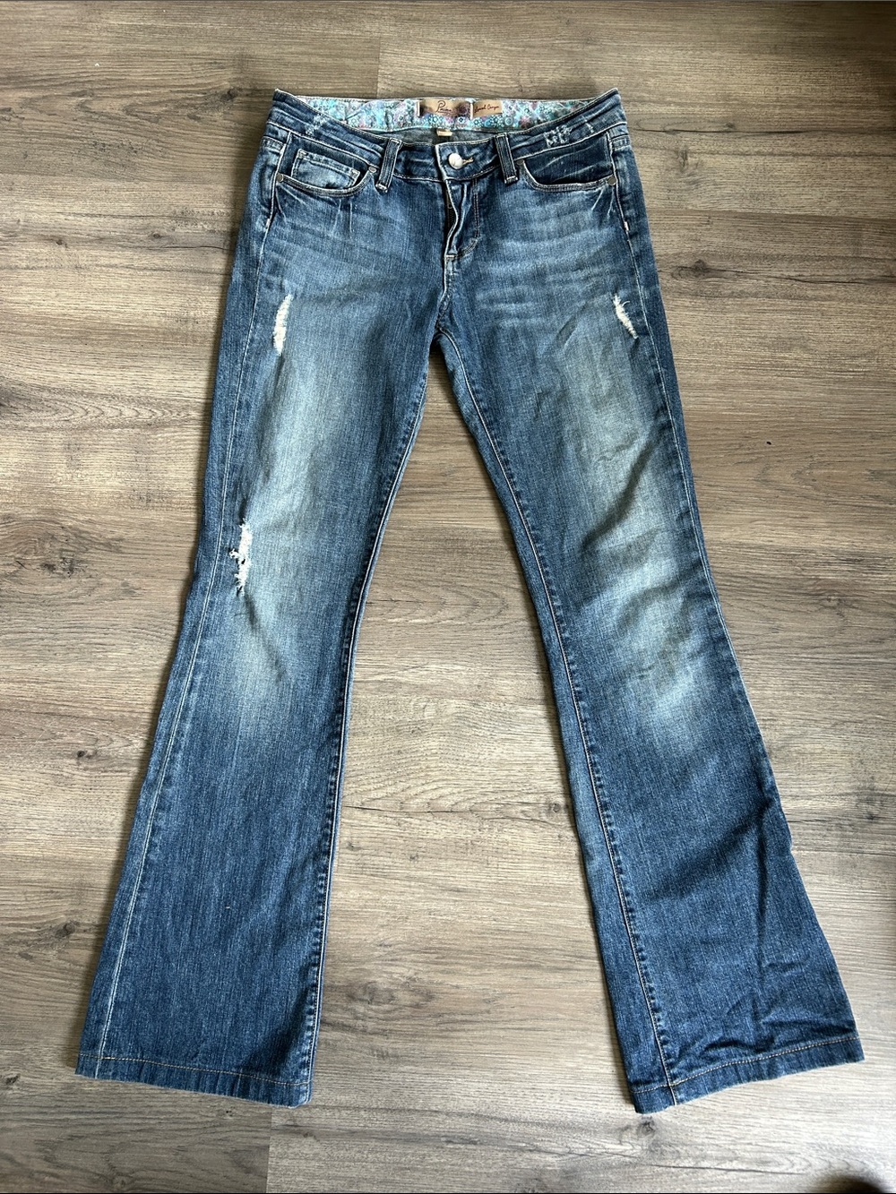 Paige Laurel Canyon Distressed Bootcut Jeans